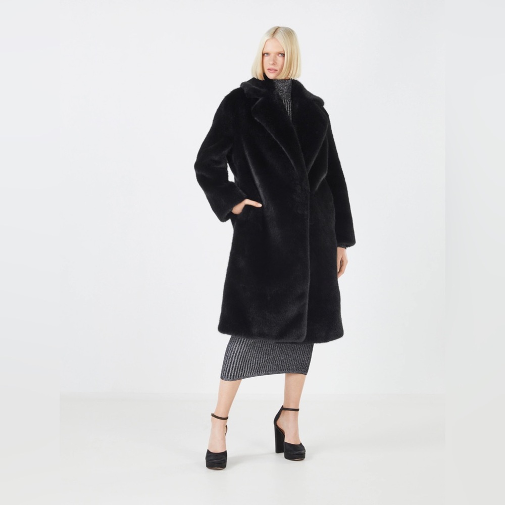 BCBGMaxazria Genny Faux Fur Coat